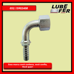 TERM.FG CURVA 90° SEDE PLANA METRICA R.M24 MAN. 1/2- CAIXA CONTENDO 5 ITENS