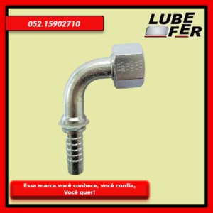 TERM.FG CURVA 90° SEDE PLANA METRICA R.M27 MAN. 5/8- CAIXA CONTENDO 2 ITENS